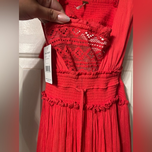 🆕 NEW WITH TAGS Free People Santa Maria Maxi Dress in Passionfruit - Picture 5 of 7